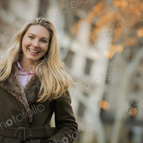 Woman in urban park Woman in urban park