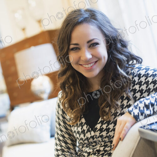 Woman relaxing at home Woman relaxing at home