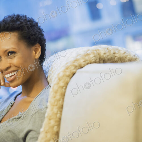 Woman relaxing at home Woman relaxing at home