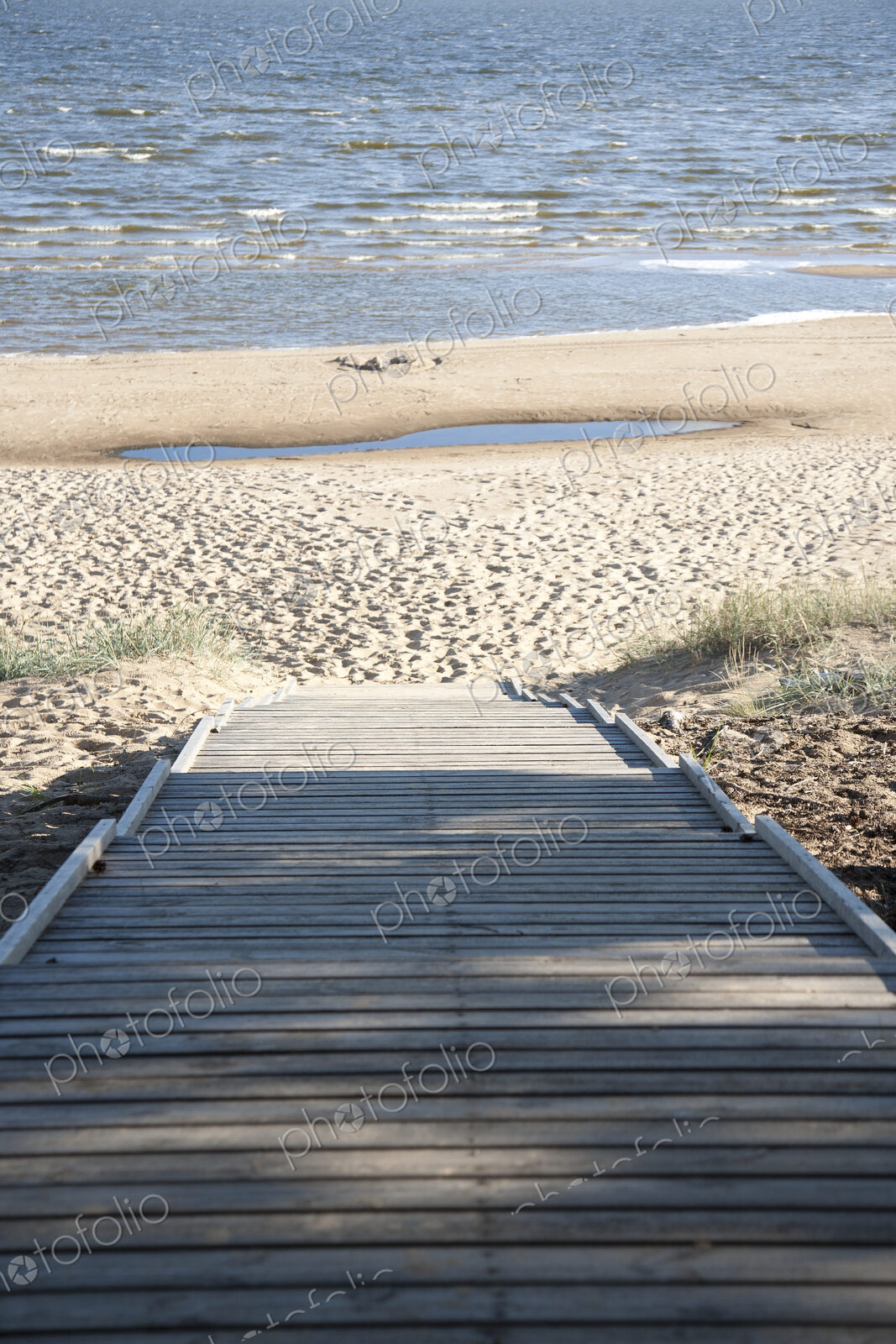 Wood Deck Leading to the Beach
