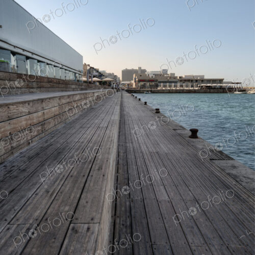 Wooden Dock At Seaport