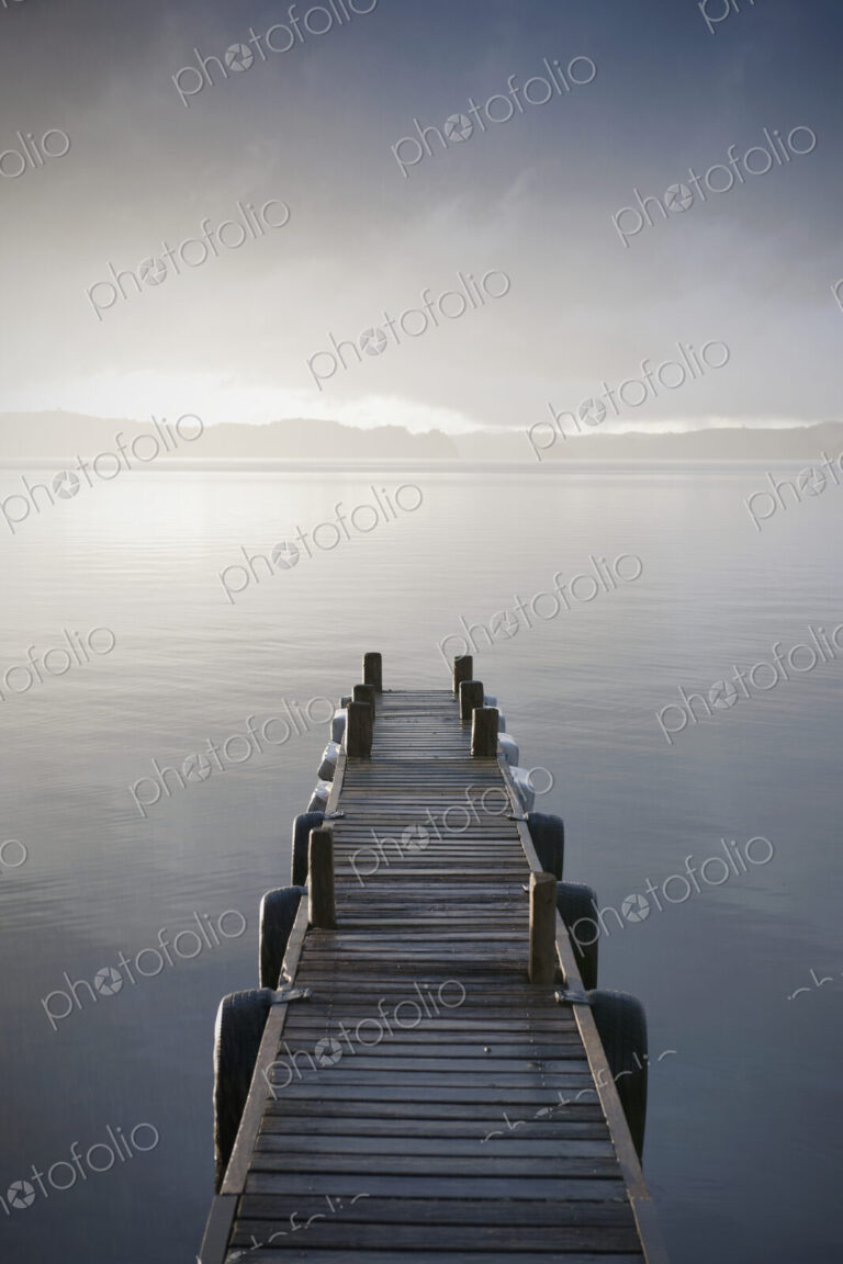 Wooden Jetty Over a Lake