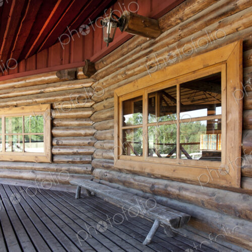 Wooden Porch at a Resort