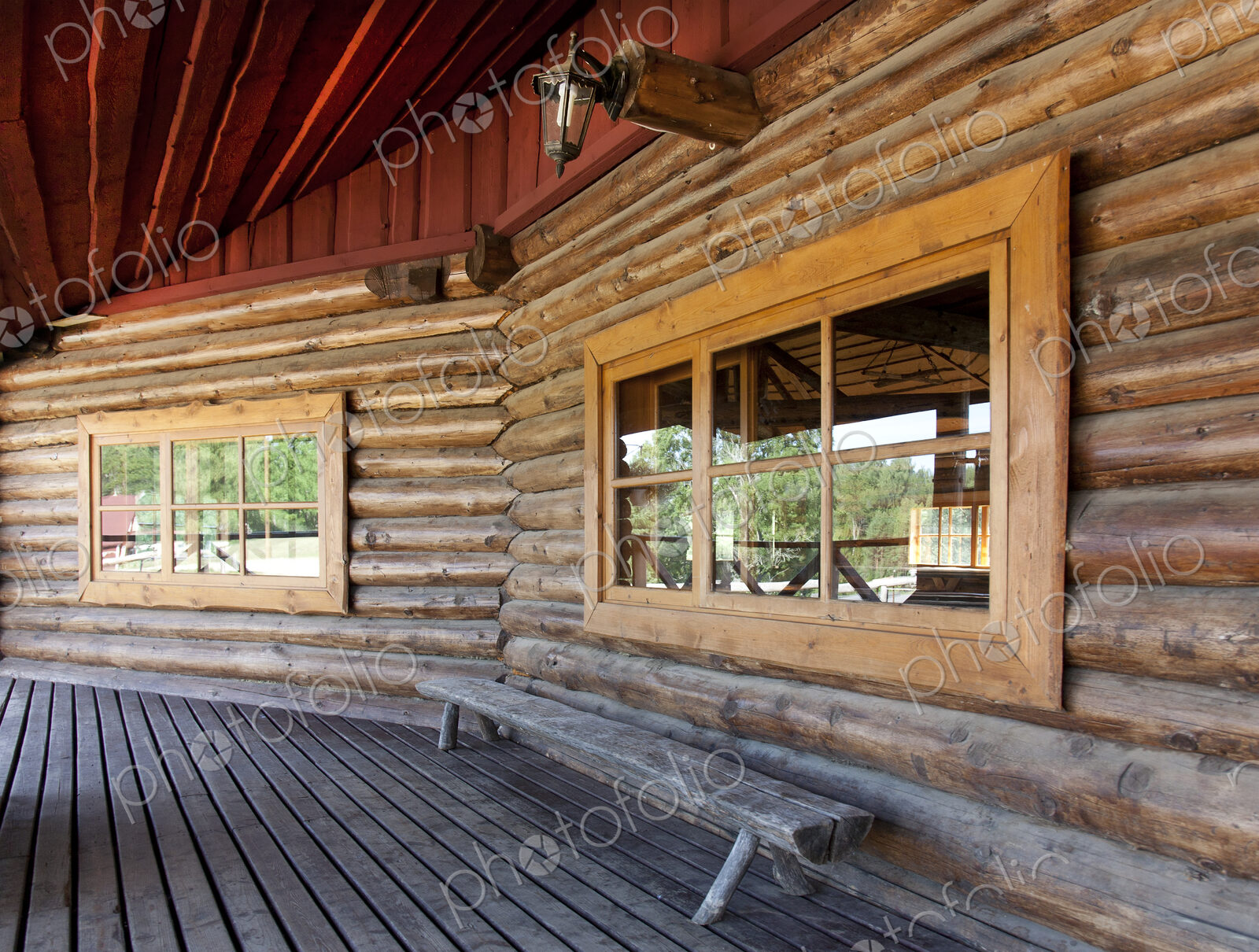 Wooden Porch at a Resort