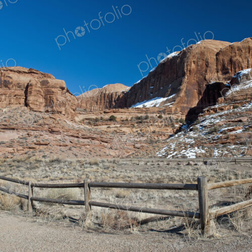 Wooden Rail Fence in the Desert