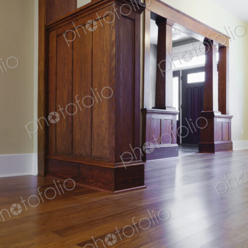 Woodwork and hardwood floor in empty house Woodwork and hardwood floor in empty house