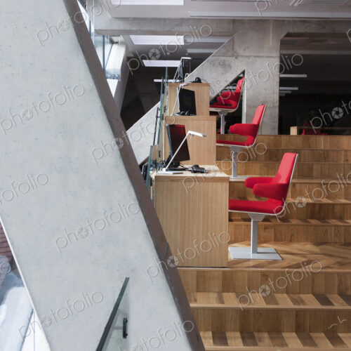 Work stations in a modern university library Work stations in a modern university library