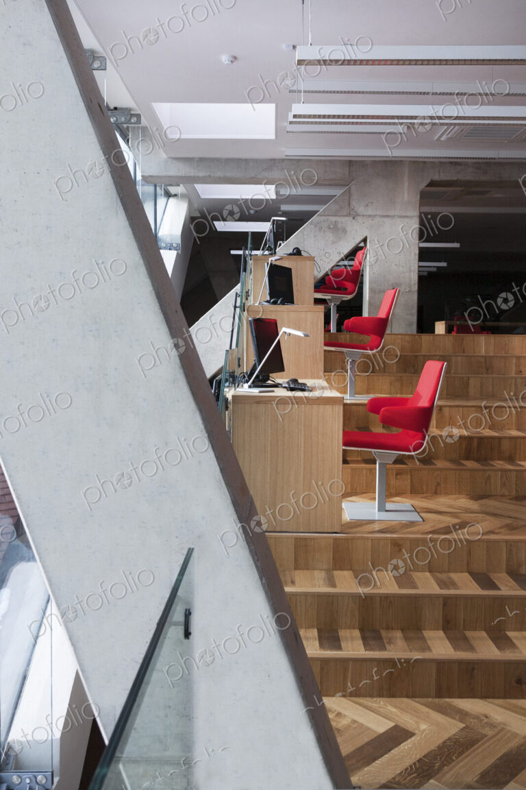 Work stations in a modern university library