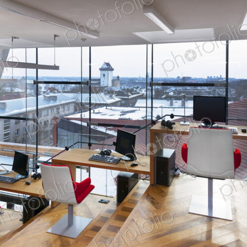 Work stations in a modern university library Work stations in a modern university library
