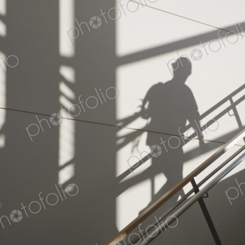 Workers Shadow in a Stairwell Workers Shadow in a Stairwell