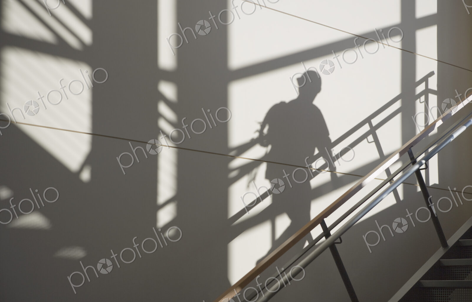 Workers Shadow in a Stairwell