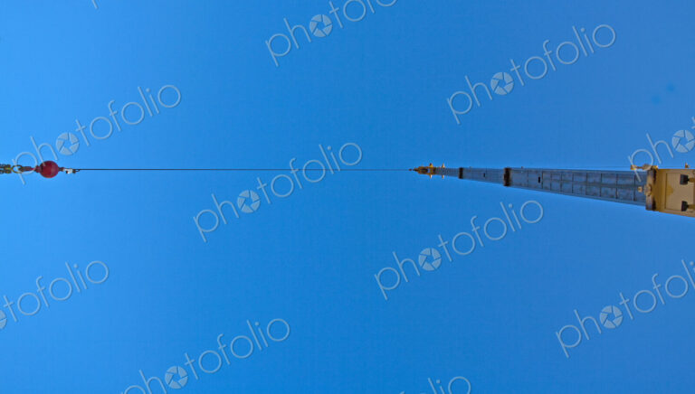 Worm Eye View of a Tower Crane