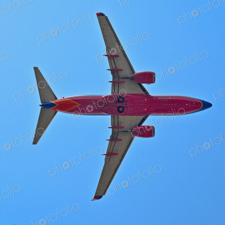 Worms Eye View of Jet Airplane Flying