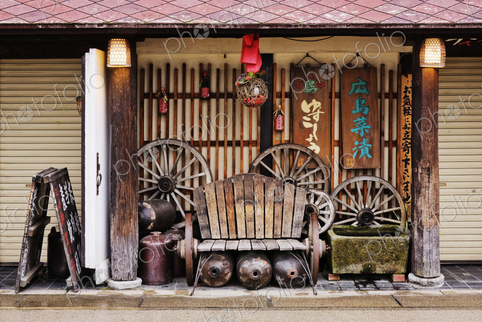 Worn Bench on an Asian Porch