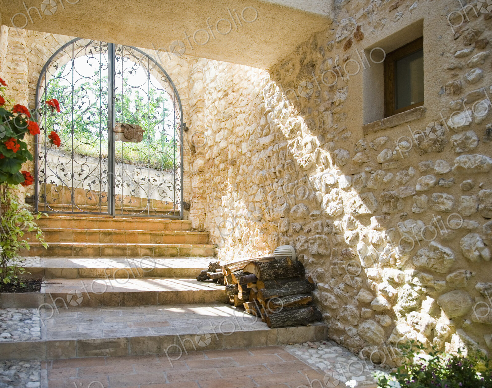 Wrought Iron Gate and Stairs