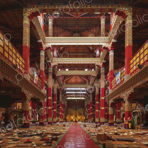 Yaqing Temple Interior Baiyu, Sichuan Province, Kham Tibet, Yaqing Temple Interior Baiyu, Sichuan Province, Kham Tibet,