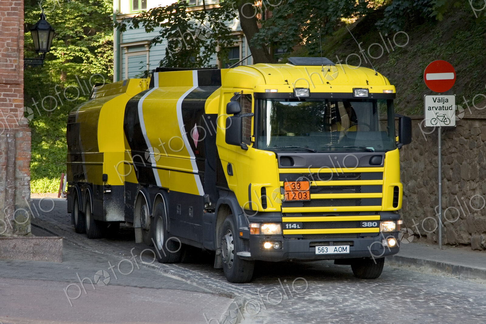 Yellow And Black Fuel Truck