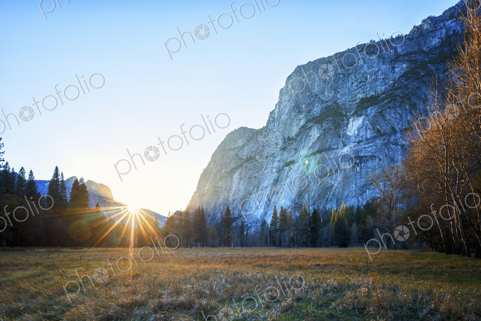 Yosemite National Park, the dramatic scenery and valleys in the park, with steep…
