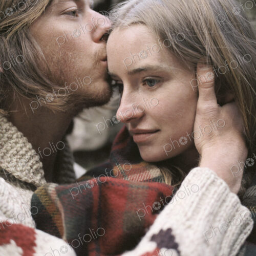 Young couple kissing. Young couple kissing.
