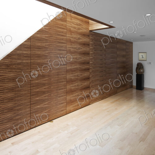 Zebra Wood Staircase Wall