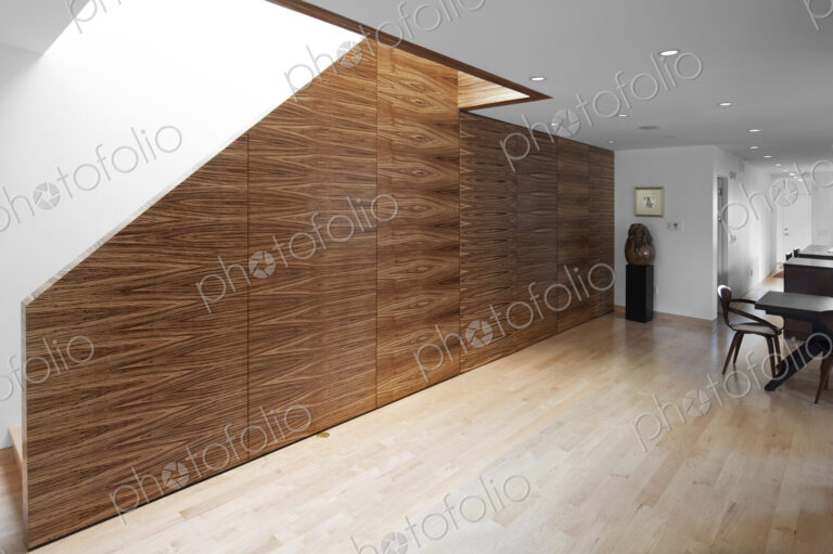 Zebra Wood Staircase Wall