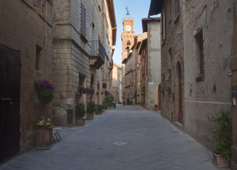 Medieval Street and Clock Tower